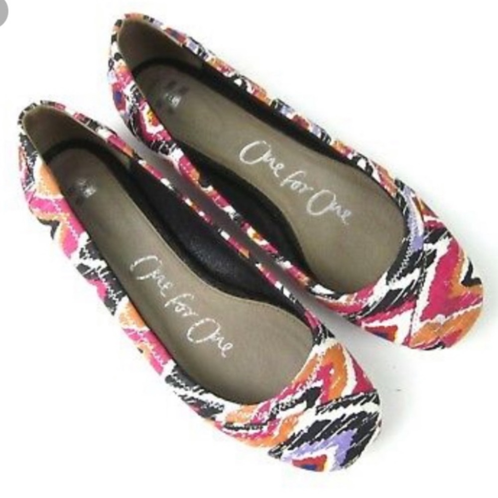 Toms Ikat Print Ballet Flats